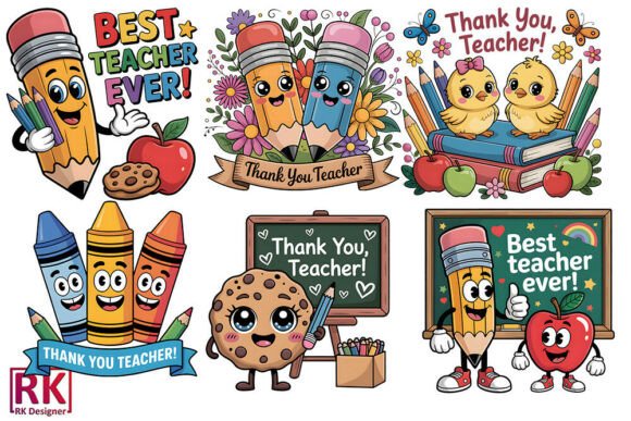 Download Teacher Appreciation Clipart Bundle Png - Premium Resources
