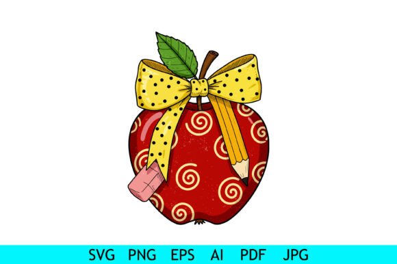 Download Teacher Apple Pencil Bow Clipart - Apple pencil Collection